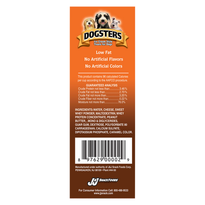 Dogsters Nutley Peanut Butter and Cheese Cups 4ct 3.5oz
