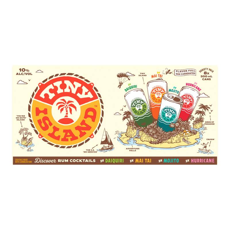 Tiny Island Rum RTD Variety Pack 8pk 200ml Can
