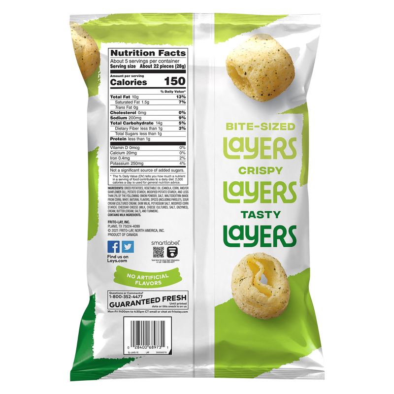 Lay's Layers Sour Cream & Onion 4.75oz