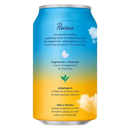 Recess Mood Magnesium Infused Tropical Bliss Sparkling Water 12oz Can