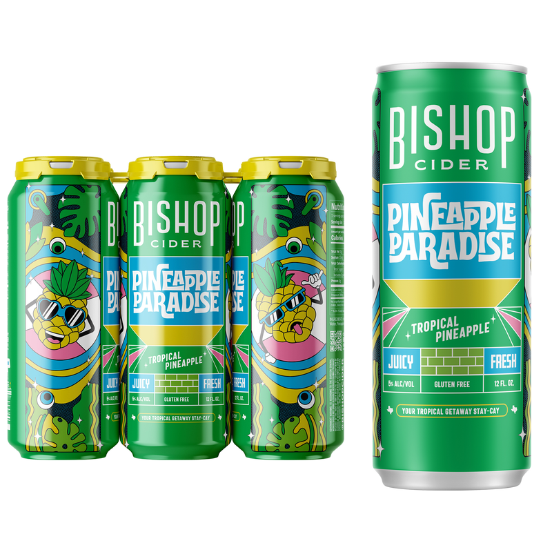 Bishop Cider Pineapple Paradise 6pk 12oz Can 5% ABV