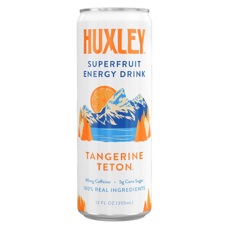 Huxley Tangerine Teton Superfruit Energy Drink 12oz Can