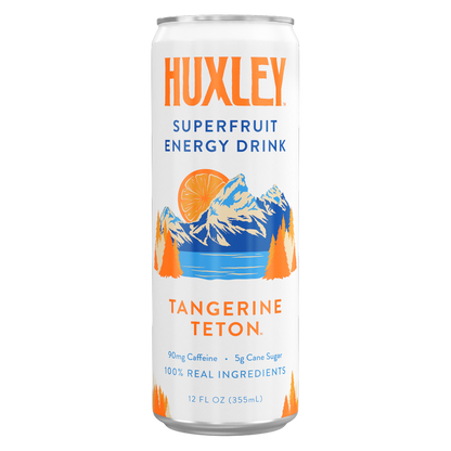 Huxley Tangerine Teton Superfruit Energy Drink 12oz Can