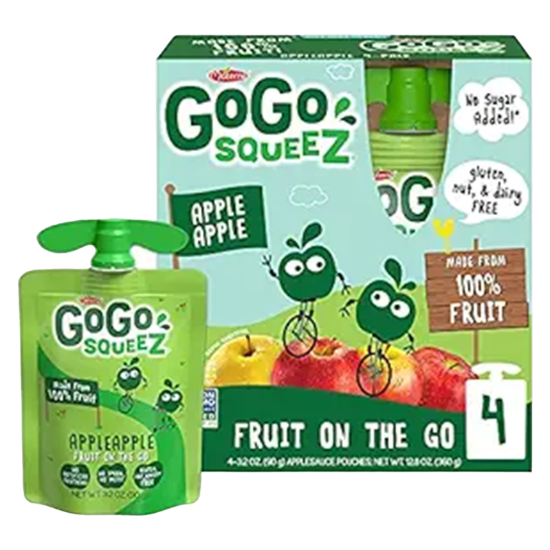 GoGo Squeez Applesauce Pouch 3.2oz 4pk