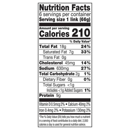 Johnsonville Jalapeno Cheddar Smoked Sausage - 6ct/14 oz