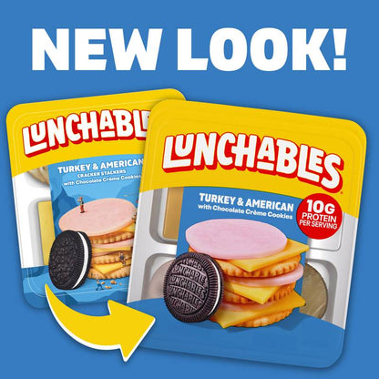 Lunchables Turkey & American Cheese Cracker Stackers with Chocolate Sandwich Cookies  - 3.2oz