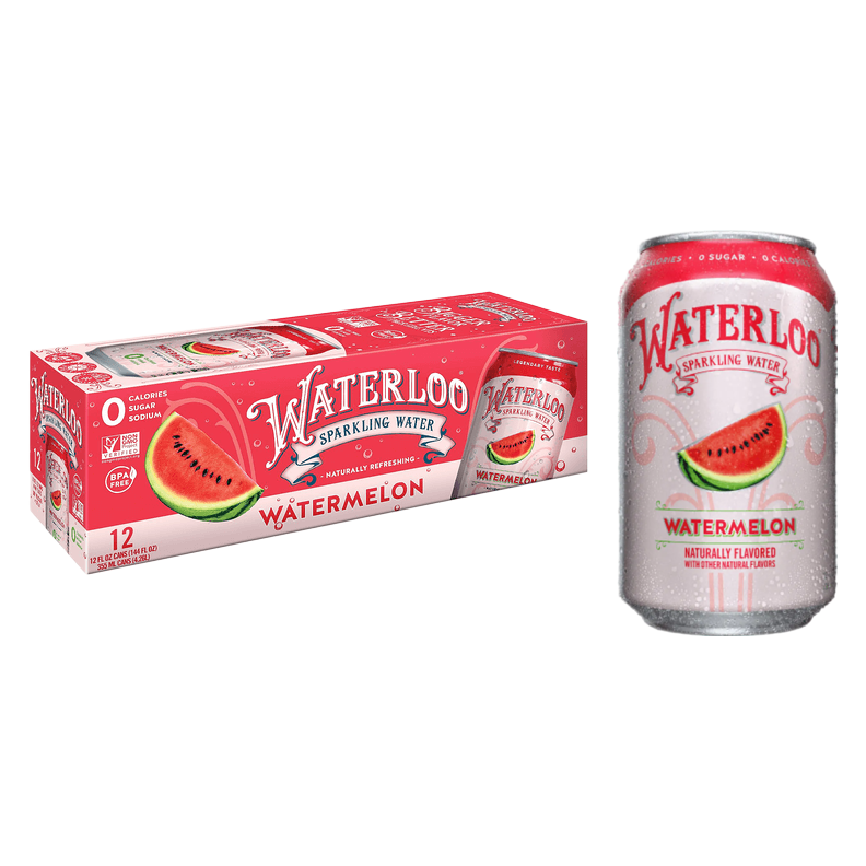 Waterloo Watermelon Sparkling Water 12pk 12oz Can