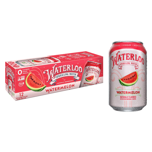 Waterloo Watermelon Sparkling Water 12pk 12oz Can