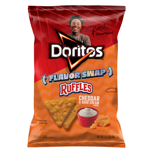 Doritos Tortilla Chips Ruffles Cheddar & Sour Cream, 9.25oz