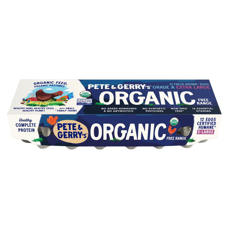 Pete & Gerry's Organic Grade A Free Range Extra Large Eggs - 12ct