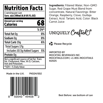 Mocktails Red Sangria 4pk 6.8oz Can