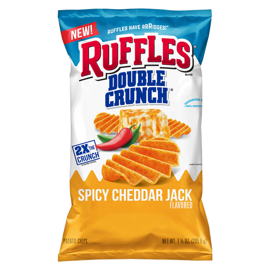 Ruffles Double Crunch Spicy Cheddar Jack Potato Chips 7.25oz