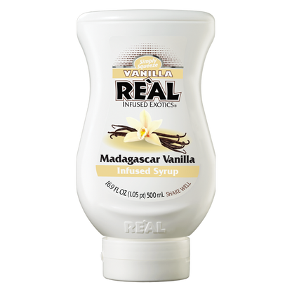 Simply Squeese Vanilla Re'al Infused Syrup 16.9oz Btl