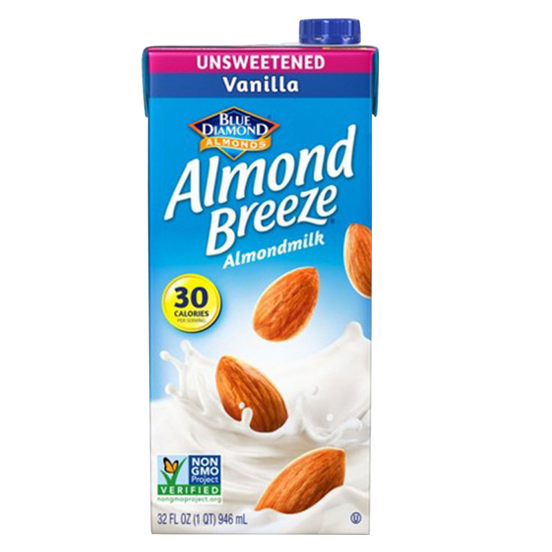 Blue Diamond Almond Breeze Unsweetened Vanilla Almond Milk 32oz