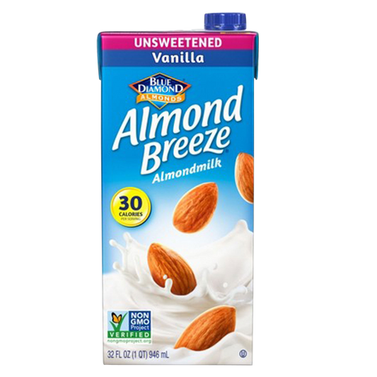 Blue Diamond Almond Breeze Unsweetened Vanilla Almond Milk 32oz