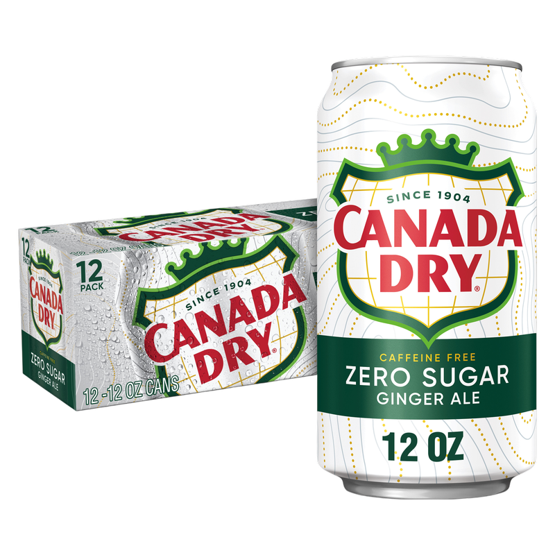 Canada Dry Ginger Ale Zero Sugar 12pk 12oz Can