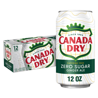 Canada Dry Ginger Ale Zero Sugar 12pk 12oz Can