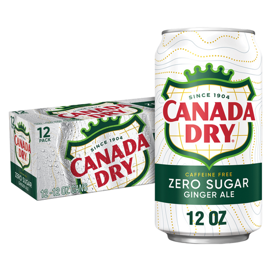 Canada Dry Ginger Ale Zero Sugar 12pk 12oz Can