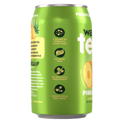 Waku Prebiotic Tea Pineapple 12oz Can