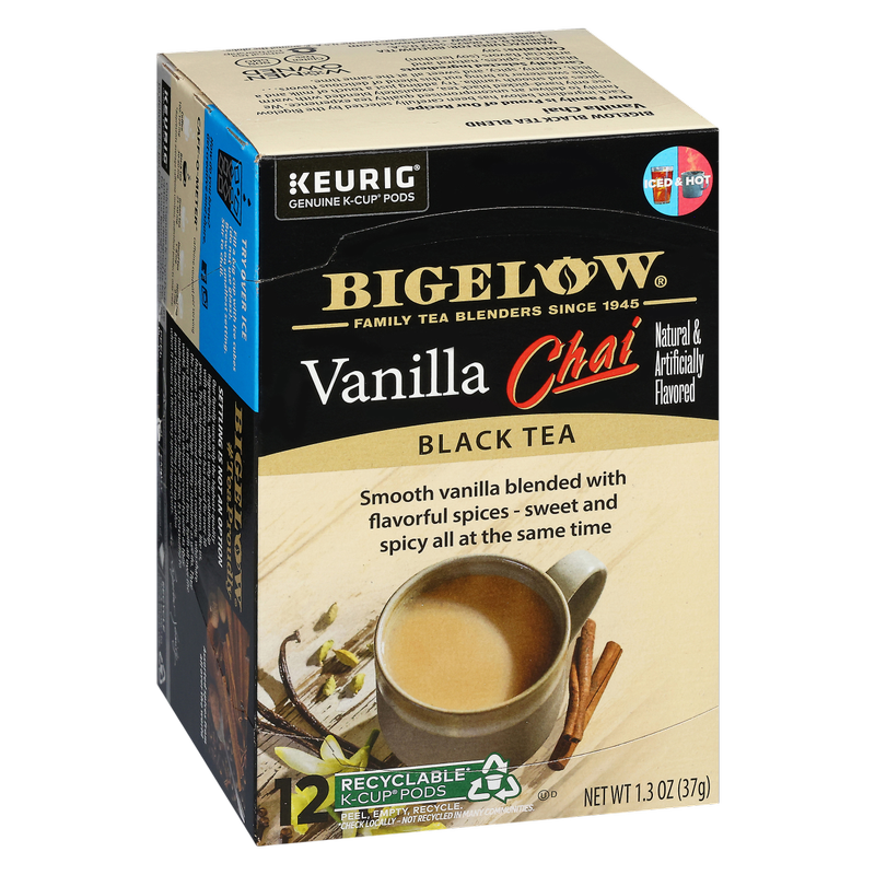 Bigelow Tea Vanilla Chai Caffeinated Black Tea K-Cups 12ct
