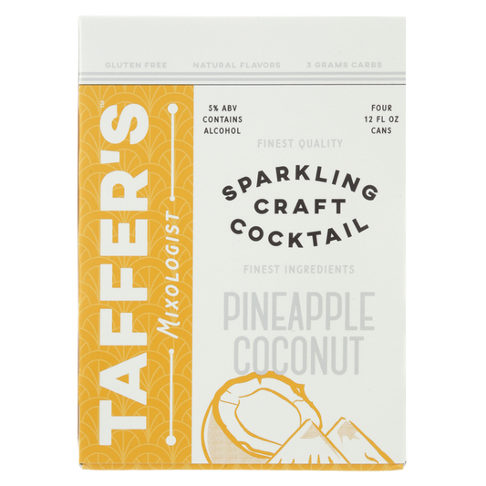 Taffer's Pineapple Cocounut Sparkling Craft Cocktail 4pk 12oz Can 5.0% ABV