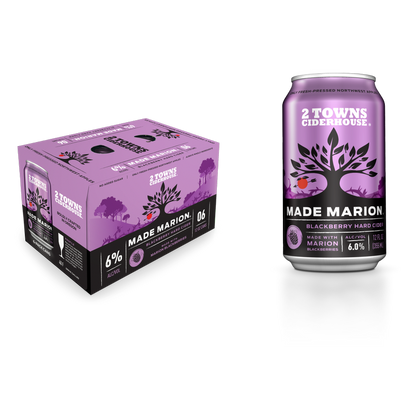2 Towns Made Marion Cider 6pk 12oz Can 6.0% ABV