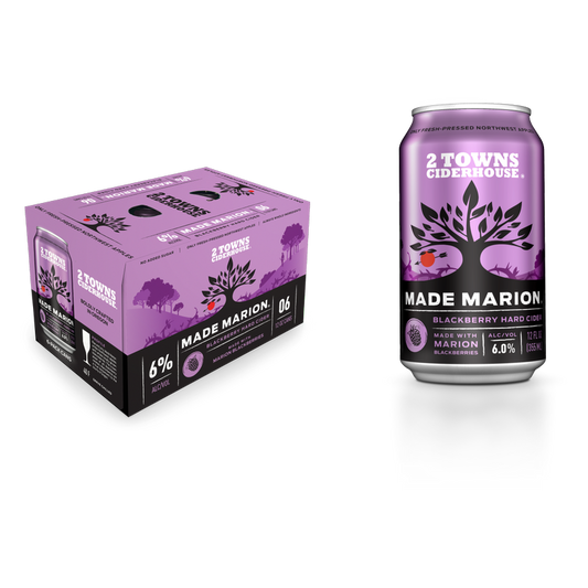 2 Towns Made Marion Cider 6pk 12oz Can 6.0% ABV