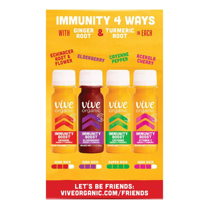 Vive Organic Immunity Boost Mix Pack 4pk 2oz Btl