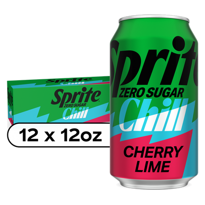 Sprite Chill Cherry Lime Zero Sugar 12pk 12oz Can