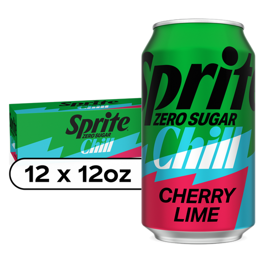 Sprite Chill Cherry Lime Zero Sugar 12pk 12oz Can