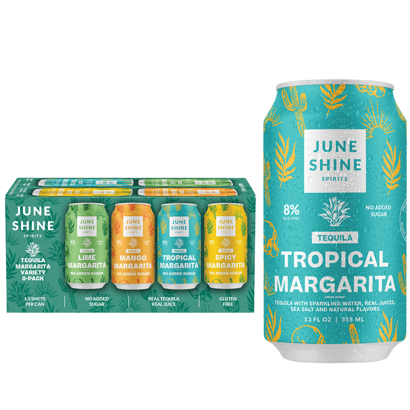 JuneShine Tequila Margarita Variety Pack 8pk 12oz Can 8% ABV
