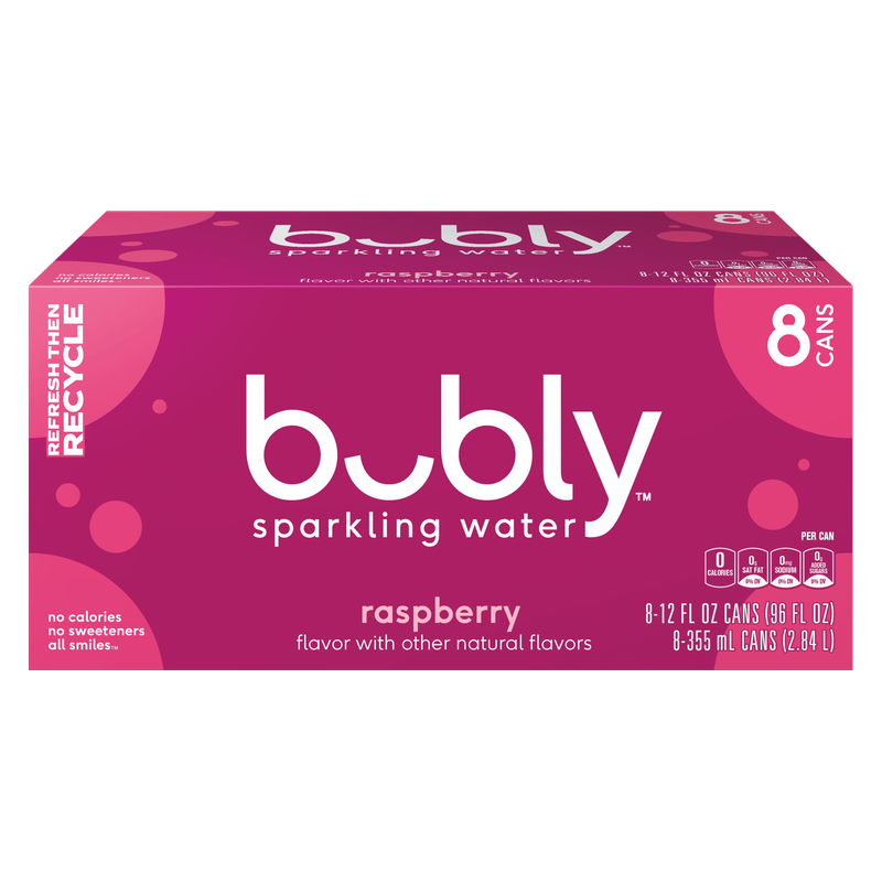 Bubly Raspberry 8pk 12oz Can