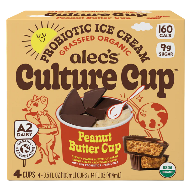 Alec's Peanut Butter Ice Cream Culture Cup 4ct