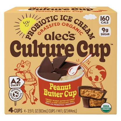 Alec's Peanut Butter Ice Cream Culture Cup 4ct