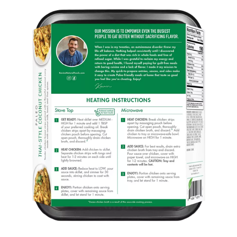 Kevin's Natural Foods Thai Style Coconut Chicken - 16oz