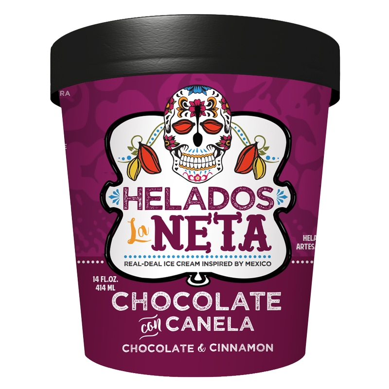 Helados La Neta Chocolate and Cinnamon Ice Cream 14oz