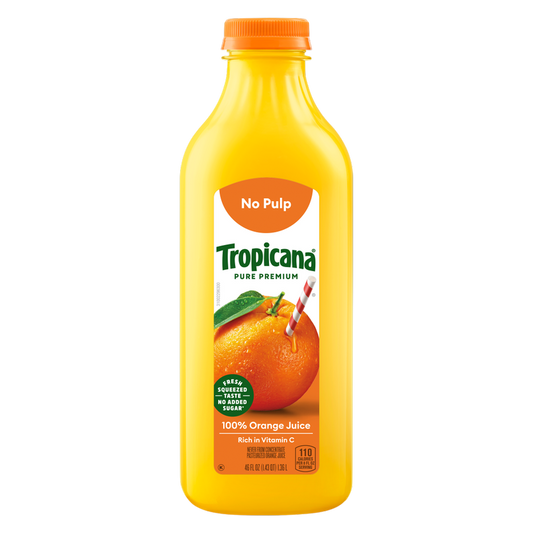 Tropicana No Pulp Orange Juice 46oz Btl