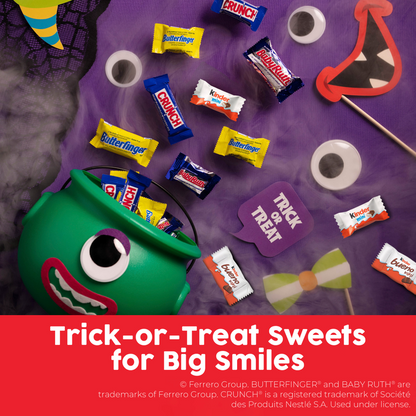 90 Pieces, Assorted Chocolate and Kinder Halloween Trick or Treat Bag
