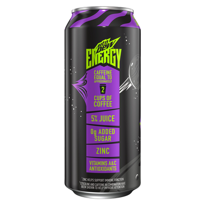 Mountain Dew Energy Pitch Black 16oz Can
