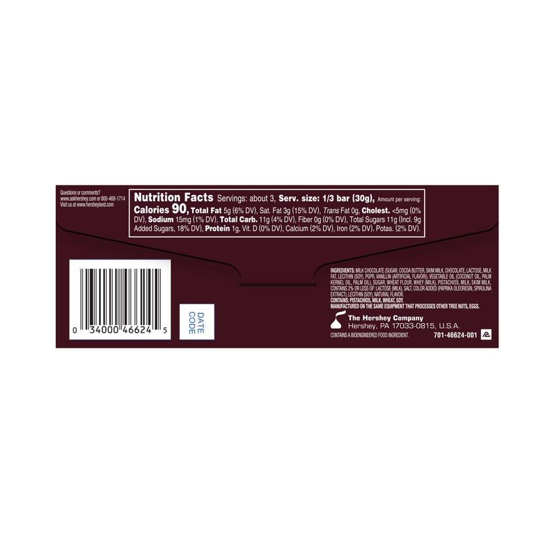 Hershey Dubai Inspired Chocolate Bar, 3.12 oz