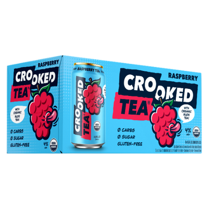 Crooked Tea Raspberry 8pk 12oz Can 4% ABV