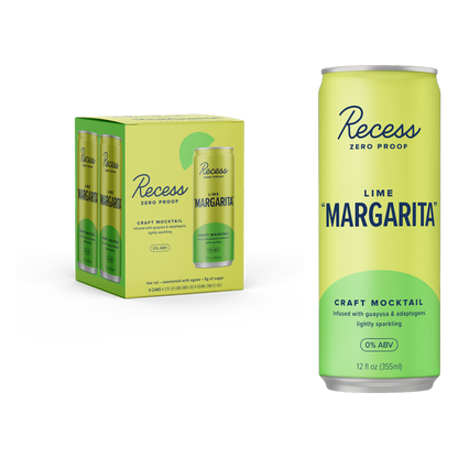 Recess Lime Margarita Mocktail 4pk 12oz Can