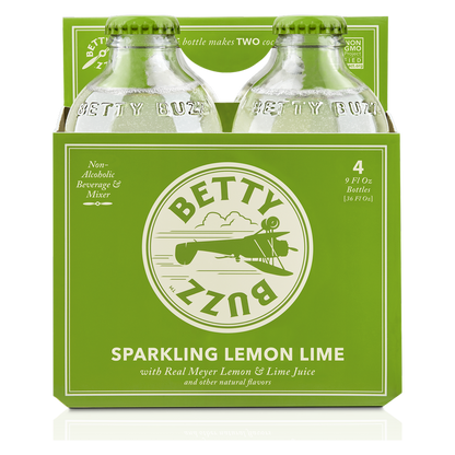 Betty Buzz Sparkling Lemon Lime 4pk 9oz 4pk Btl
