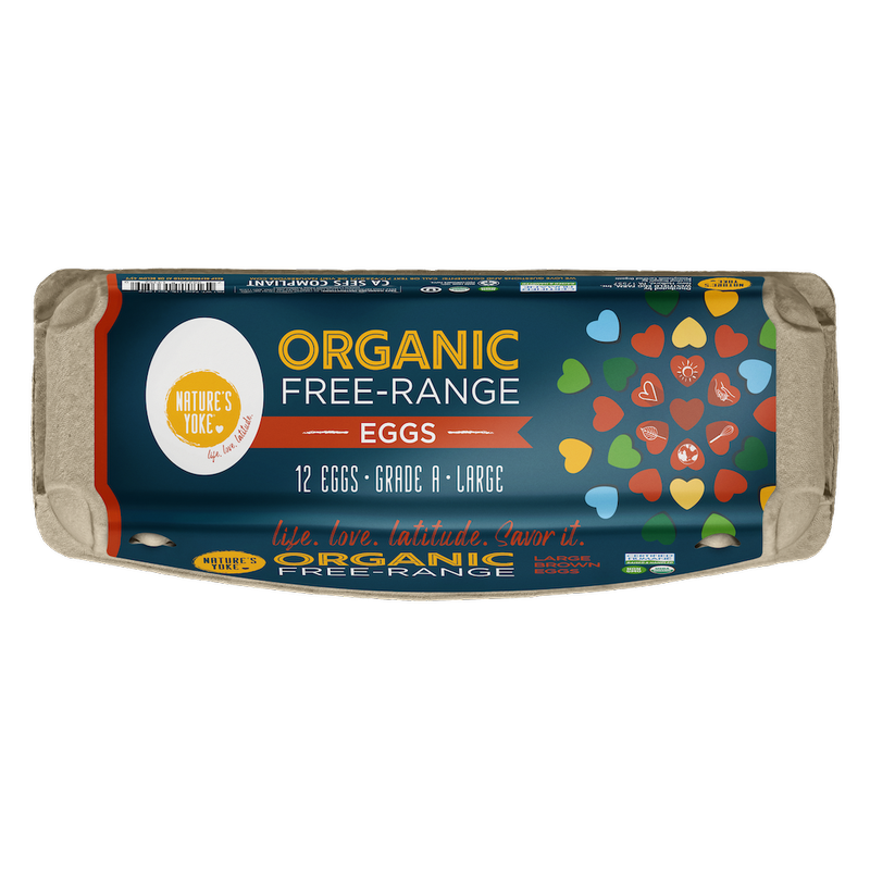 Nature's Yoke Organic Free Range Large Brown Eggs - 12ct