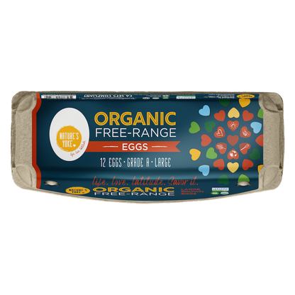 Nature's Yoke Organic Free Range Large Brown Eggs - 12ct