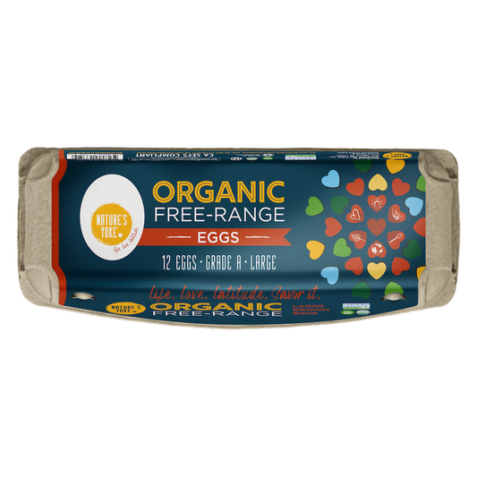 Nature's Yoke Organic Free Range Large Brown Eggs - 12ct