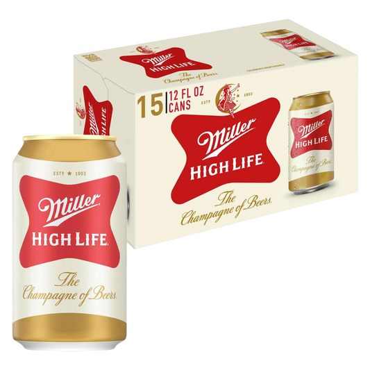 Miller High Life 15pk 12oz Can 4.6% ABV