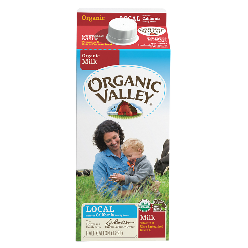 Organic Valley Whole Milk 1/2 Gallon CA