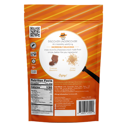 Undercover Snacks Milk Chocolate Quinoa Mini Crisps, 3oz