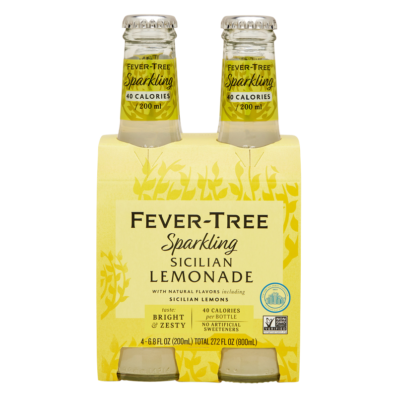 Fever-Tree Sparkling Sicilian Lemonade 4pk 200ml Glass Bottle